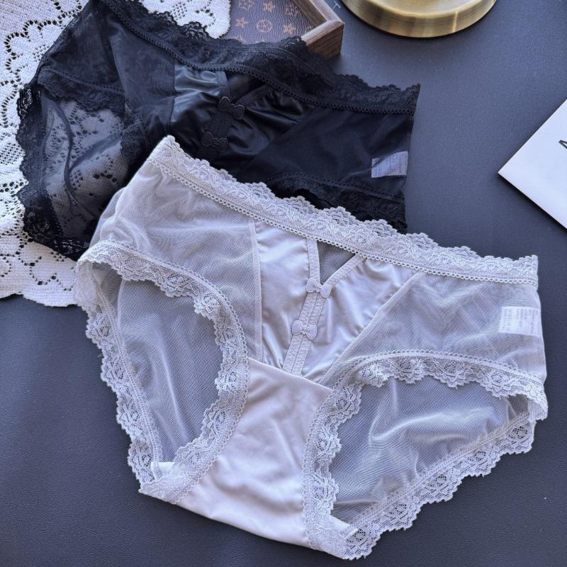 Damen Frühling Sommer Sexy Ausgehöhlte Leichter Luxus Bequeme Eisgaze Slips