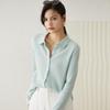 Women's Long Sleeve Cashmere Lapel Sweater - Autumn/Winter Fashion Versatile Knitwear