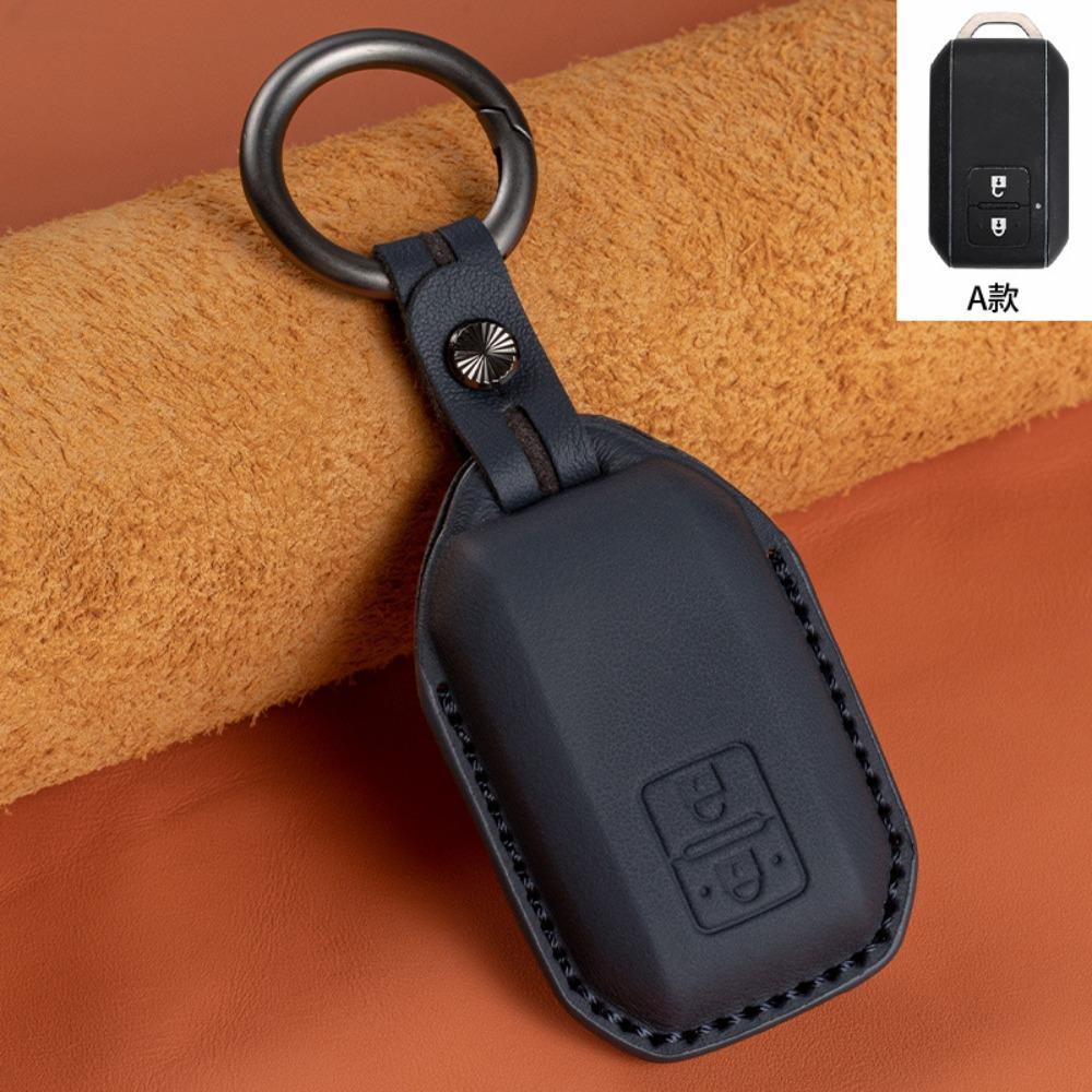 Genuine Leather Key Cover for SUZUKI XL7 Solio Hustler Ertiga Premium Cowhide Key Case