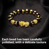 Traditional Chinese Alloy Bracelet for Attracting Wealth Elastic Beaded Handchain Fashionable Good Luck Charm Wristchain