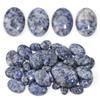2-10 Stück Naturstein Cabochon Blaupunktstein Oval Flachrückseite Cabochon Lose Perle Für Schmuckherstellung DIY Ring Halskette Zubehör