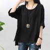 Women's Casual Vintage Cotton Linen Loose Long Sleeve Shirt For Effortless Style