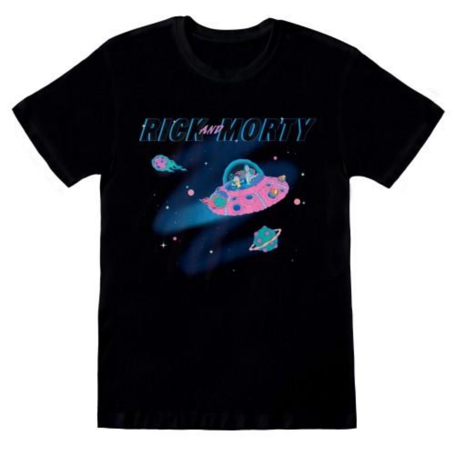 Rick And Morty Unisex Adult Outer Space T-Shirt S