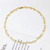 Multicolour Rose Flower Necklace Light Luxury Crystal Leaf Necklace Zircon Necklace  Women Girls