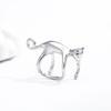 1 Stück Lustiger Kletternde Katze Clip Ohrring für Frauen Niedliches Tier Grünes Auge Kätzchen Frosch Ohne Piercing Ohrknorpel Ohrring Party Schmuck