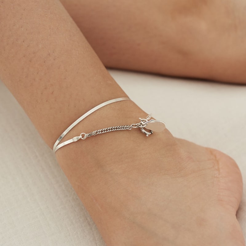 

LAYERMOOD 23 Snake silver ankle Bracelet-silver silver