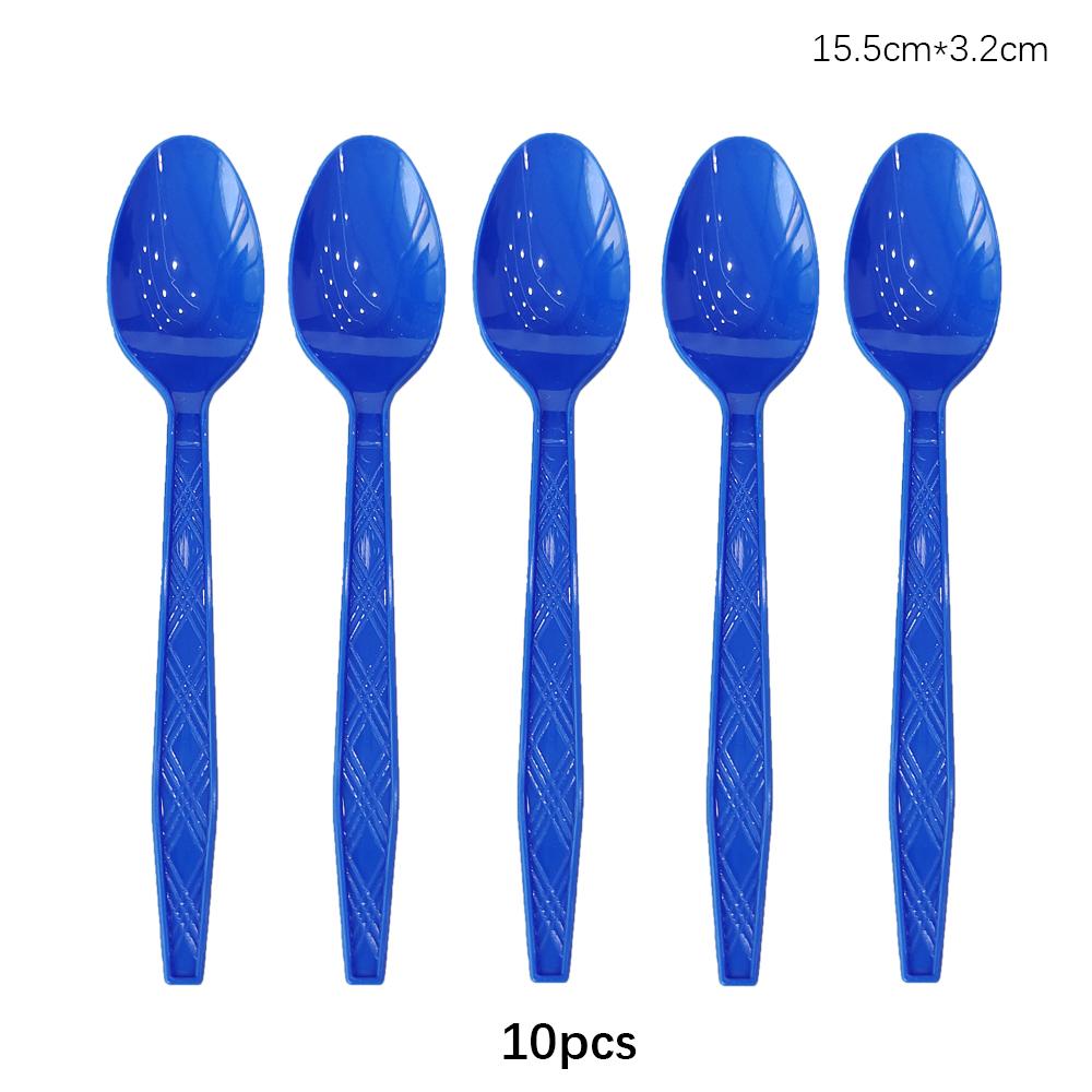 Disposable Knife Fork Spoon Cutlery Set Pink Blue Disposable Tableware Birthday Party Decorations Wedding Baby Shower Supplies