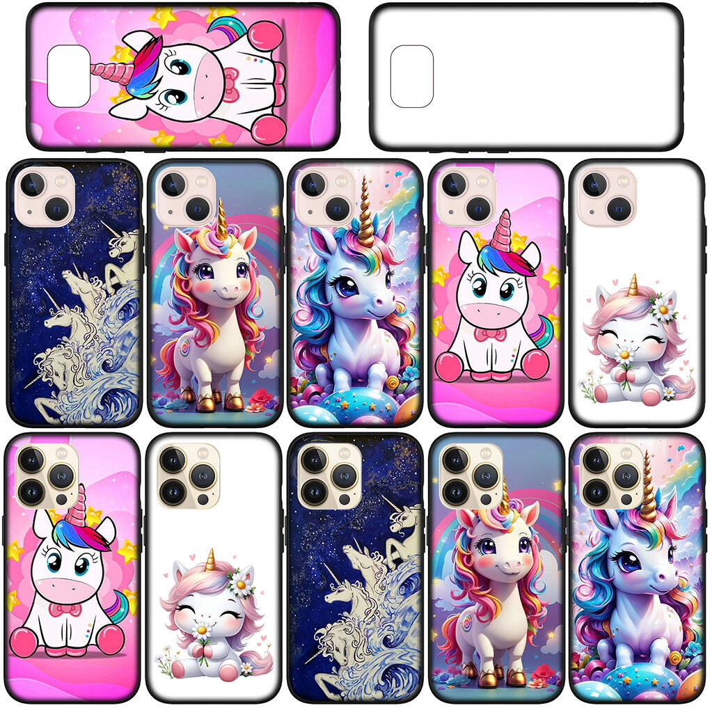 Cover for iPhone 17 16 15 Xiaomi Poco Redmi Note 14 13 12 11 Pro Max 9 16e Samsung Galaxy S25 S24 S23 OPPO Huawei Anime Unicorn Horse Phone Case
