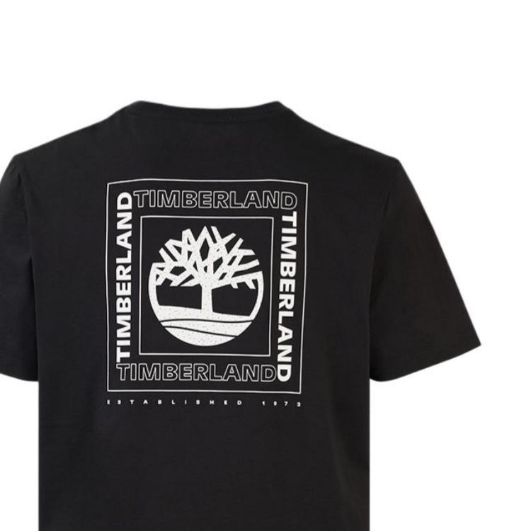 Timberland Tfo Ss Back Tree Graphic Casual Fashion Simple Short Sleeve T-Shirt Men Tops Black A5VUH-001