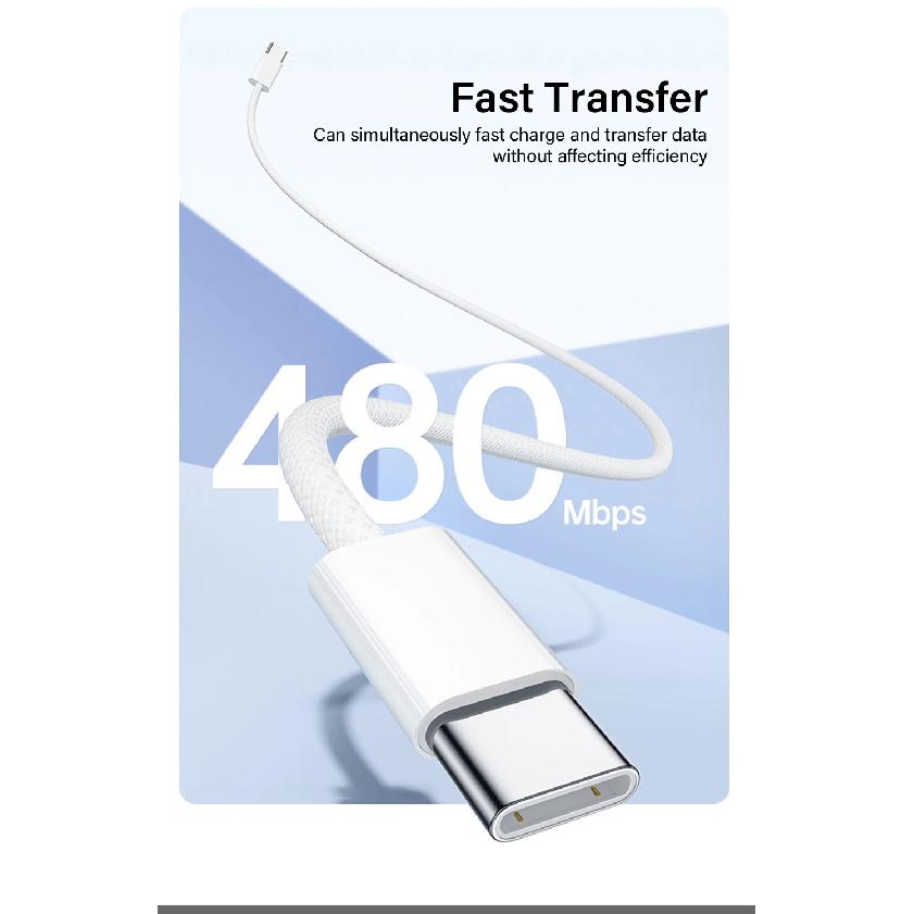 240W USB C To C Type C Super Fast Charging Cable Braided Cord for MacBook Pro iPhone 17 16 15 Pro Ipad DELL Laptop 2 Meter Long