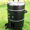 Vertical Charcoal Smoker 3 In 1 3 Layer Grill Barbecue Smoker BBQ Grill with Thermometer for Cooking