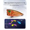 5 Pcs Floating Lures Popper Baits Fishing Artificial Hard Baits Popper Wobbler