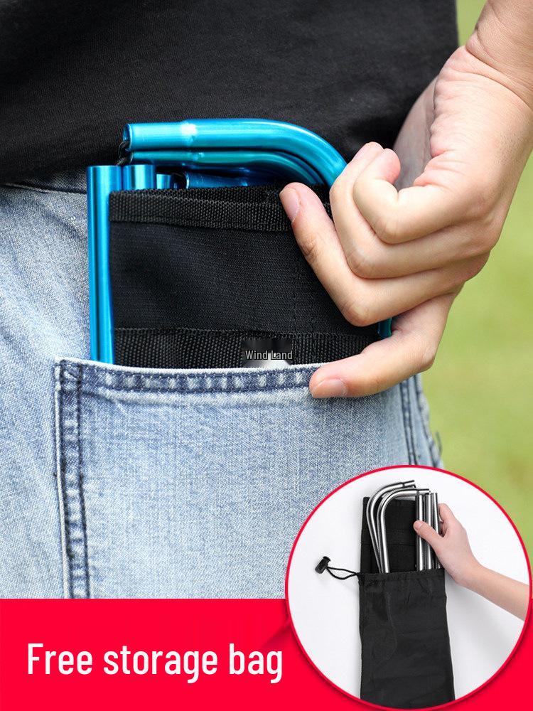 Compact Folding Outdoor Stool for Fishing, Travel, and Queuing