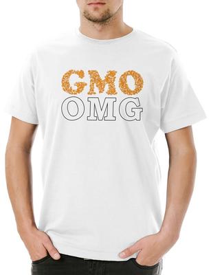 GVO Anti Gentechnisch Veränderte Lebensmittel Herren T-Shirt OMG Veganismus Gemüse