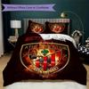 Athletic Club de Bilbao Ensemble de couette à motif Housse de couette Taie d'oreiller Décoration de maison Cadeau d'anniversaire (1 * housse de couette + 2 * taie d'oreiller sans garnissage)
