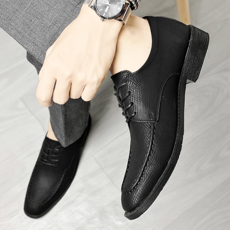 Fashion Luxury men's leather shoes High quality and comfortable gentleman style Leisure business or work plus size Flat dery shoes