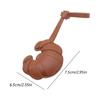 Versatile Mini Croissant Keychain Leather Patch Decors Stylish Accent Keychain Ornament For Purses Rooms