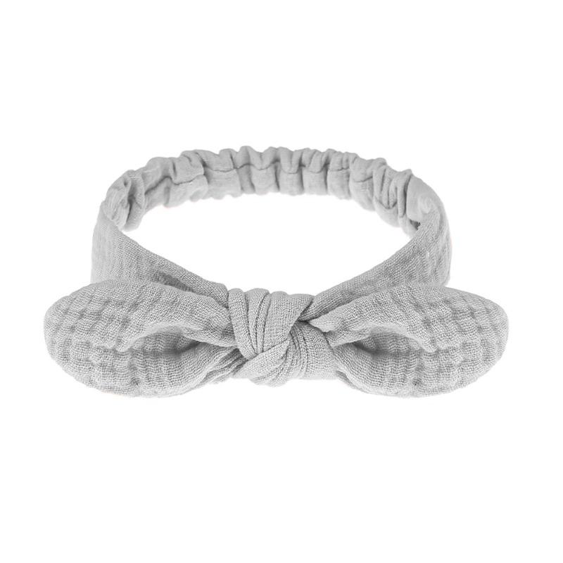 Fascia per Capelli da Bambino Stile Europeo e Americano Fascia Elastica in Garza di Cotone per Bambino Accessori per Capelli con Orecchie di Coniglio Fascia Nuovi Stili