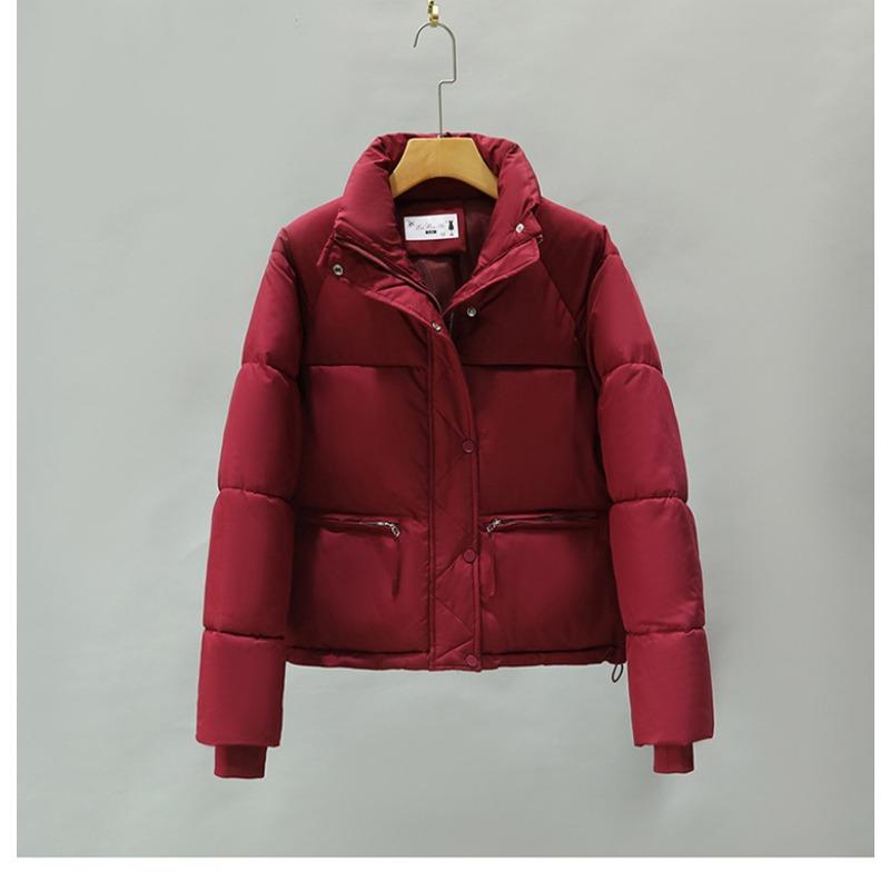 Autumn and Winter Down Cotton Clothes Women's Short Stand-up Collar Small Bread Clothes Jacket