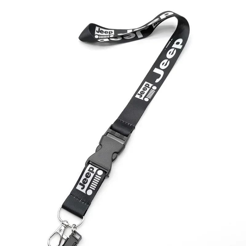 New Lanyard Neck Strap Id Card Holders Accessories For Jeep Grand Cherokee Wrangler JK Gladiator Compass Renegade Patriot AJR1