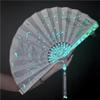 Luminous Handmade DIY Ancient Chinese Sle Blank Fan Xuan Paper Silk Cloth Night Light Hanfu Accories Student Home Daily Use