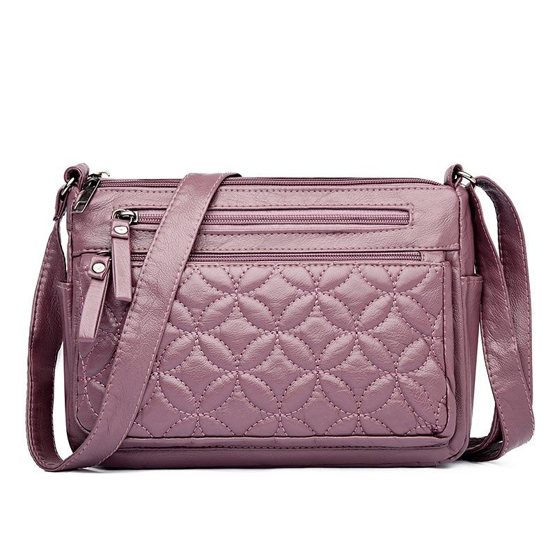 Women's bag, new zipper single shoulder messenger women's bag small square bag.