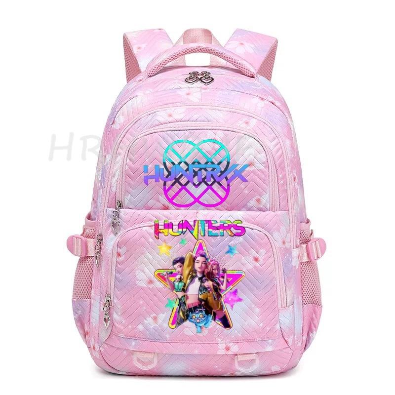 K-pop Backpack Teens Girls Capacity Schoolbag Flowers Printe Laptop School Backpack Travel Rucksack YK2 Mochila
