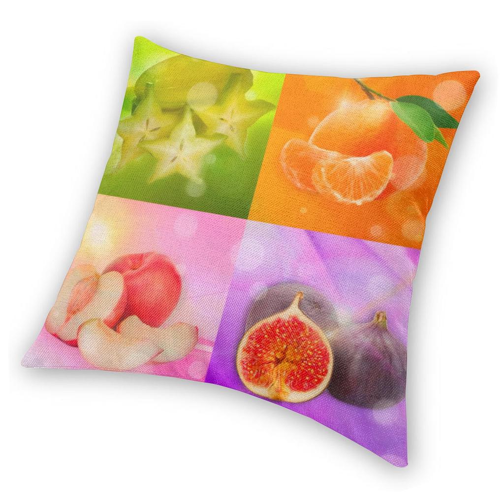 Fruits Frutiger Aero Pillowcase Polyester Cushion Cover Decorative Pillow Case Cover Home Zipper 40*40cm
