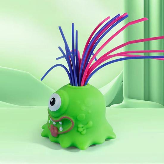 Hair Pulling Screaming Demon Toy with Light 6 Sound Effects Stress Anxiety Relief Portable Kids Teens Adults