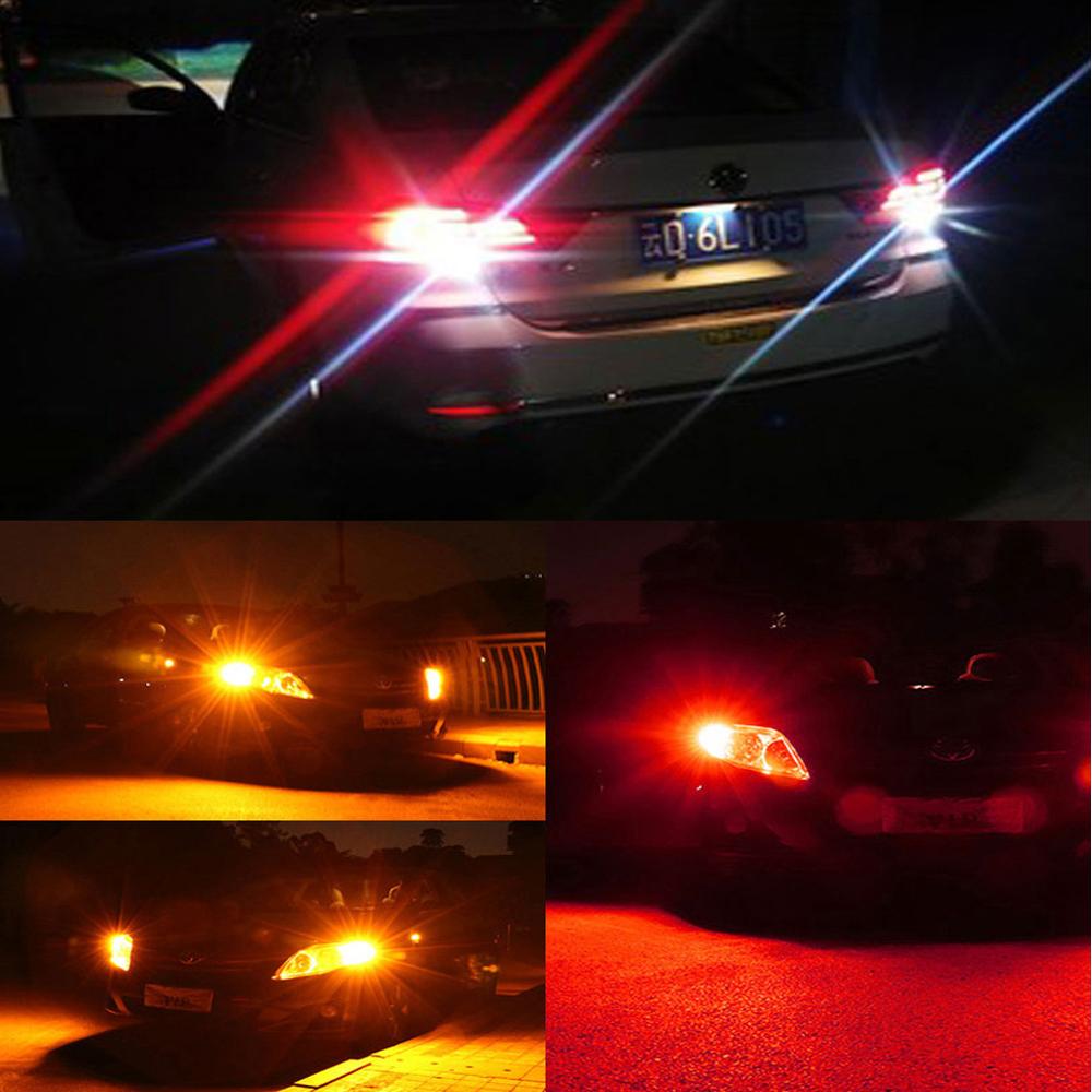 2PC 1156 BA15S P21W BAU15S PY21W T20 7440 W21W 3157 1157 P21/5W W21/5W LED Bulbs 144 SMD Led CanBus Lamp For Turn Signal Light