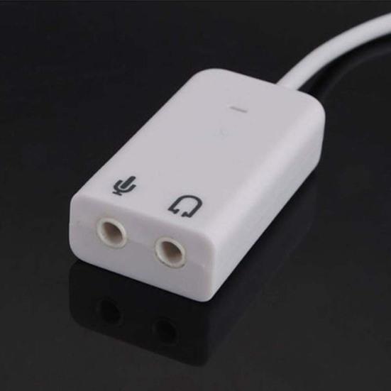 Portable 3D Virtual Network Audio Song Sound Card Adapter USB Channel with Cable