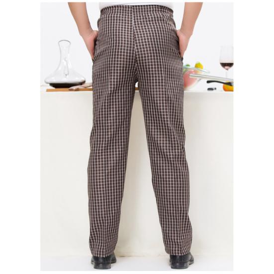Pantalon Long de Travail pour Homme à Rayures Plaid Imprimé Chili Hôtel Restaurant Cuisine Chef