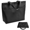 Ganve Felt Tote Bag, Large Capacity, Lightweight, Freestanding, and Self-Standing, for Women, Tote Organizer, Inner Bag, Handbag Accessory, Black