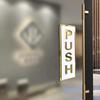 2Pcs Acrylic Push Pull Door Signs Shops Self-Adhesive Pull Door