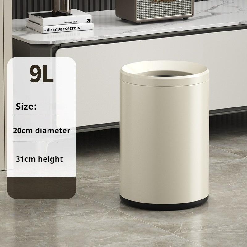 

Stainless Steel Trash Can Large Capacity Household Trash Bin Modern Minimalist Toilet Garbage Bins Kitchen Clean Accessories белый