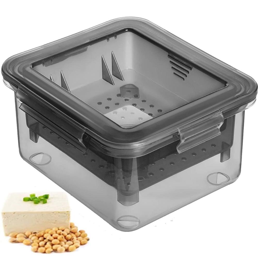 Homemade Soybean Curd Built-in Drainage Drainer Tofe Press Maker Tofu Presser Water Removing Tool