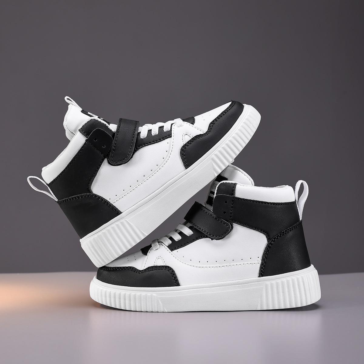 

Маленькие белые туфли для мальчиков весна и осень новые дышащие высокие кроссовки для мальчиков студентов трендовые универсальные спортивные туфли повседневные кеды 28