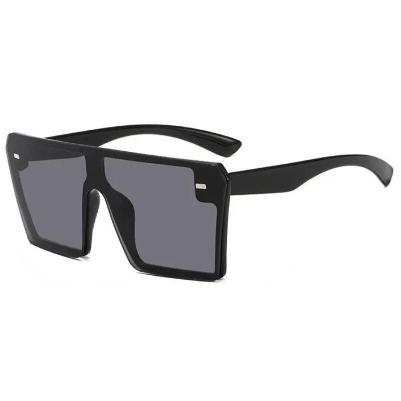 Oversized Plastic Shield Sunglasses Women Black Big Frame Vintage UV Protection Luxury Designer Rimless Sun Glasses For Men