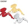 Car Styling 3D Metal Chrome Zinc Alloy Emblem Sexy Girl Car Badge Body Trunk Fender Adhensive Emblem Auto Accessory