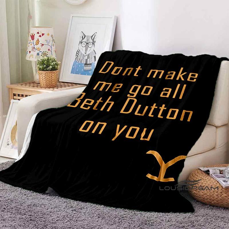 Personalisierbare 3D-gedruckte Yellowstone-Thermodecke, Geeignet für Wohnzimmer, Schlafzimmer, Bett, Sofa, Bürogeschenk, Flanelldecke