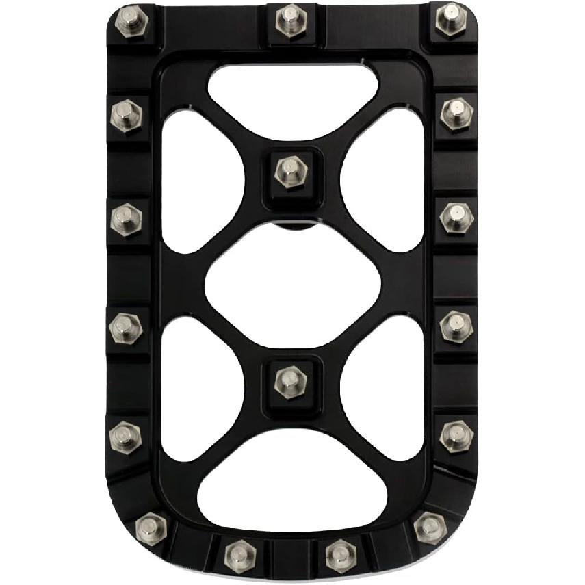 MX Style Brake Pedal Pad Foot Peg Step Plate Fit for Harley Softail FL 1986-2017 Dyna FLD 2012-2016 Touring Trike 1980-2025 Black
