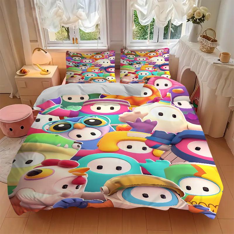 3pcs Colorful Cartoon Animal Print Bedding Set-Universal Three-Piece Suit for Bedroom, Guest Room, Living Room, Hotel Decorations-Perfect Gi
