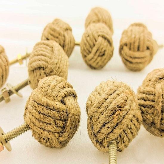 Jute Rope Handles Wardrobe Drawer Handles Kitchen Cabinets Nautical Style Handle