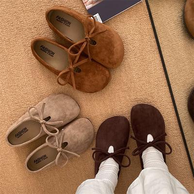 French Bow Flat-soled Single Shoes Soft-soled Women's Shoes Spring New Mori Retro Mary Jane Shoes Loafers