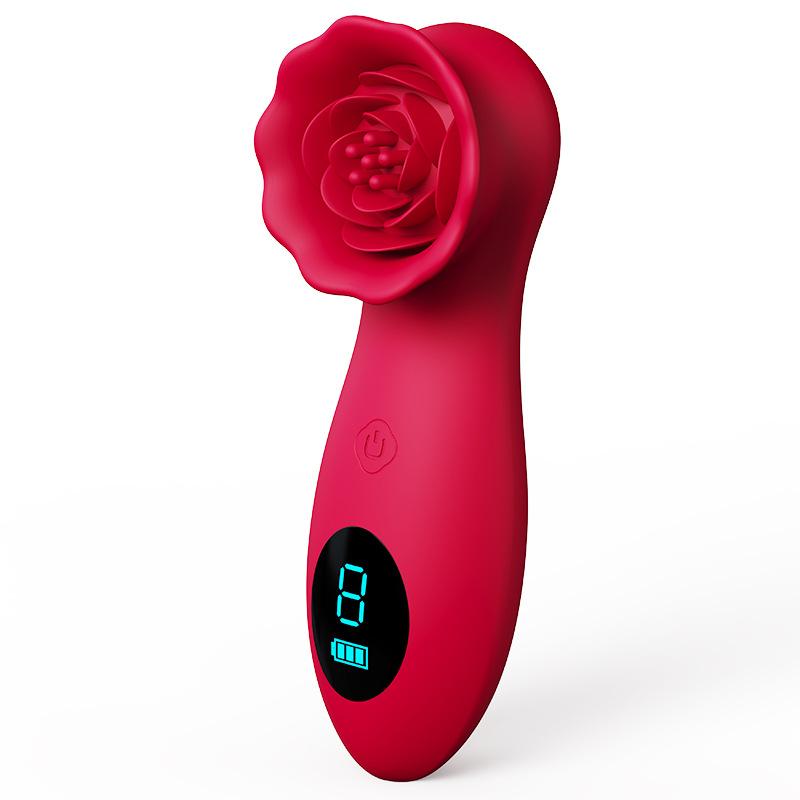 LCD Display Rose Sex Toys, Vibrating Rose Adult Female Couple Sex Toys, Female Clitoral Nipple Vibrator, Clitoral Stimulator Female