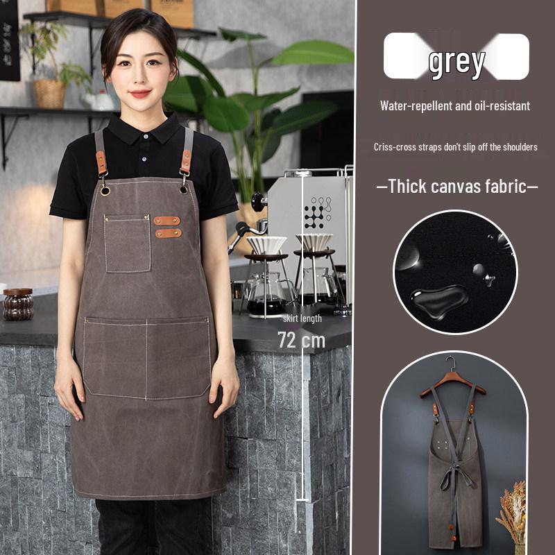Waterproof Canvas Apron for Coffee Shop & Kitchen