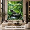 Mushroom Forest (18) Theme Personalized Tapestry Custom Name Text Wall Hanging Tapestry Home Background Decoration