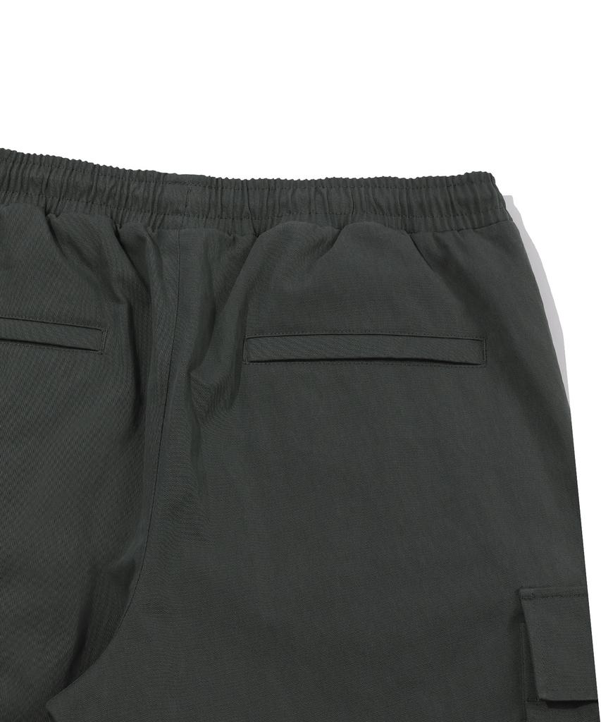 BEENTRILL Hashtag One-Pleat Cargo Pants (Charcoal)