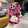Phone case: 2D flat design, suitable for iPhone 18 17 16 15 14 13 Pro protective case, three-color cat, perfect Christmas and Halloween holiday gift