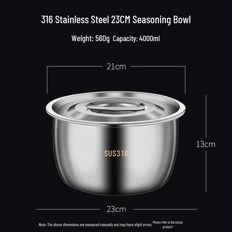 Naijiang 316 Stainless Steel Lard Container with Lid